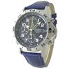 Chronograph Watch + Leather Belt Set, Navy Blue Belt, SND379P-BL