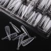 100Pcs Poly Gel Quick Building Mold Tips Nail Dual Forms Finger Extension Nail Art Gel Tool