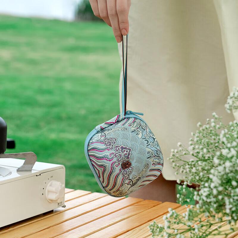 Edenus Ceramic Portable Tea Set - Powder Green Glaze