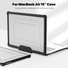For Macbook Air 15 inch (2025)/(2024) A3114 M3/(2023) M2 A2941 PC+TPU Laptop Case Heat Dissipation Kickstand Non-Slip Notebook Cover