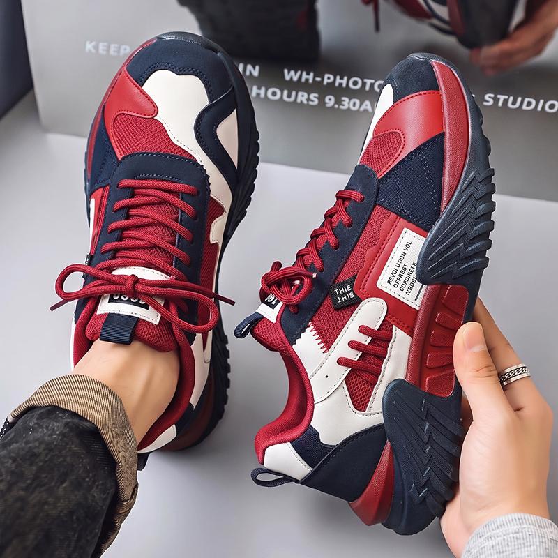 Men 's Casual Four Seasons Fashion  Students Comfortable Sneakers Boys Trending Soft Sole Breathable Shoes