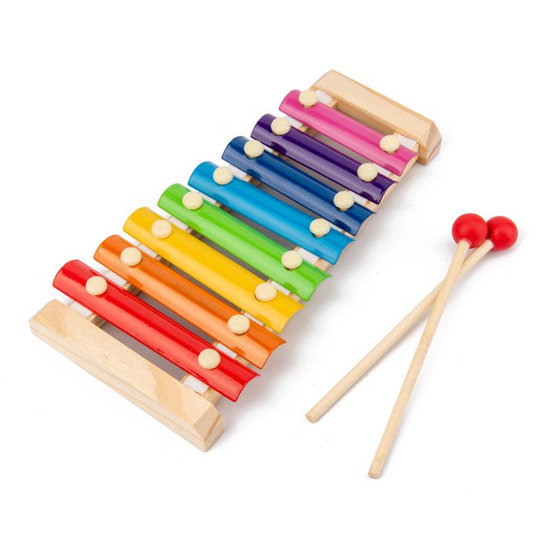 Xylophone Wooden Kids Childrens Musical Instrument Rainbow Educational Toys Gift