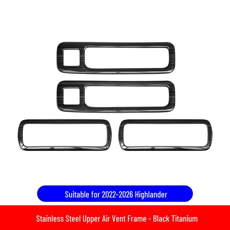 2022-2026 Toyota Highlander Air Vent Roof A/C Decorative Frame Sticker черный титан