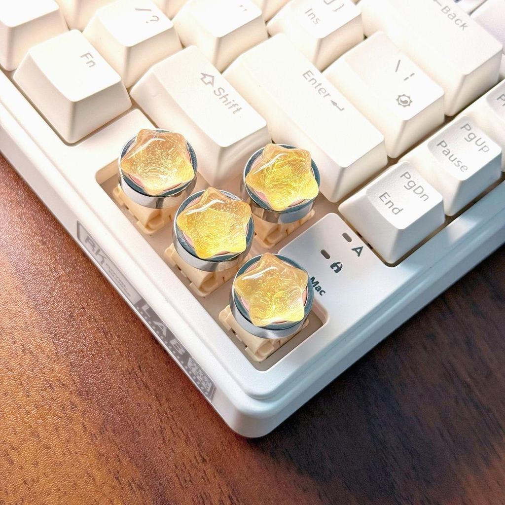 Mechanical Keyboard with Four-Switch Cross Light-Through Keycaps and Directional Magnetic Switch for Nail Art