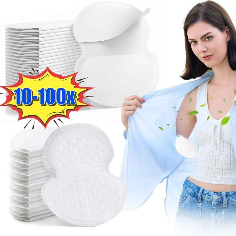 10-100Pcs Underarm Sweat Pads for Women and Men Fight Hyperhidrosis Comfortable Unflavored Non Visible Extra Adhesive Disposable