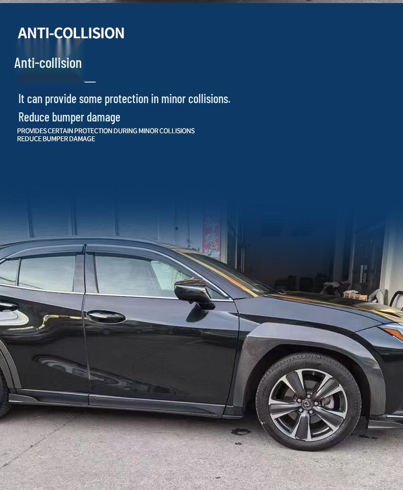 Universal Carbon Fiber Grille & Rear Spoiler Kit for 19-24 Lexus UX with ART Small Body Modification