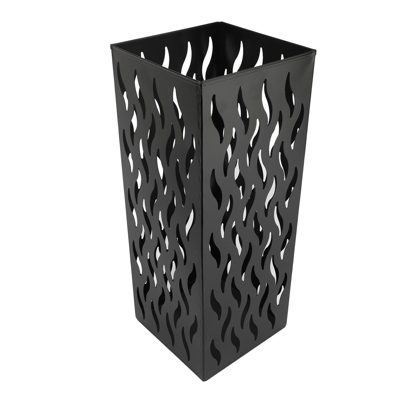 Entree Parapluhouder Modieuze Metalen Opbergemmer Binnen Regenparaplu Organizer voor Huis en Kantoor Zwart zwart