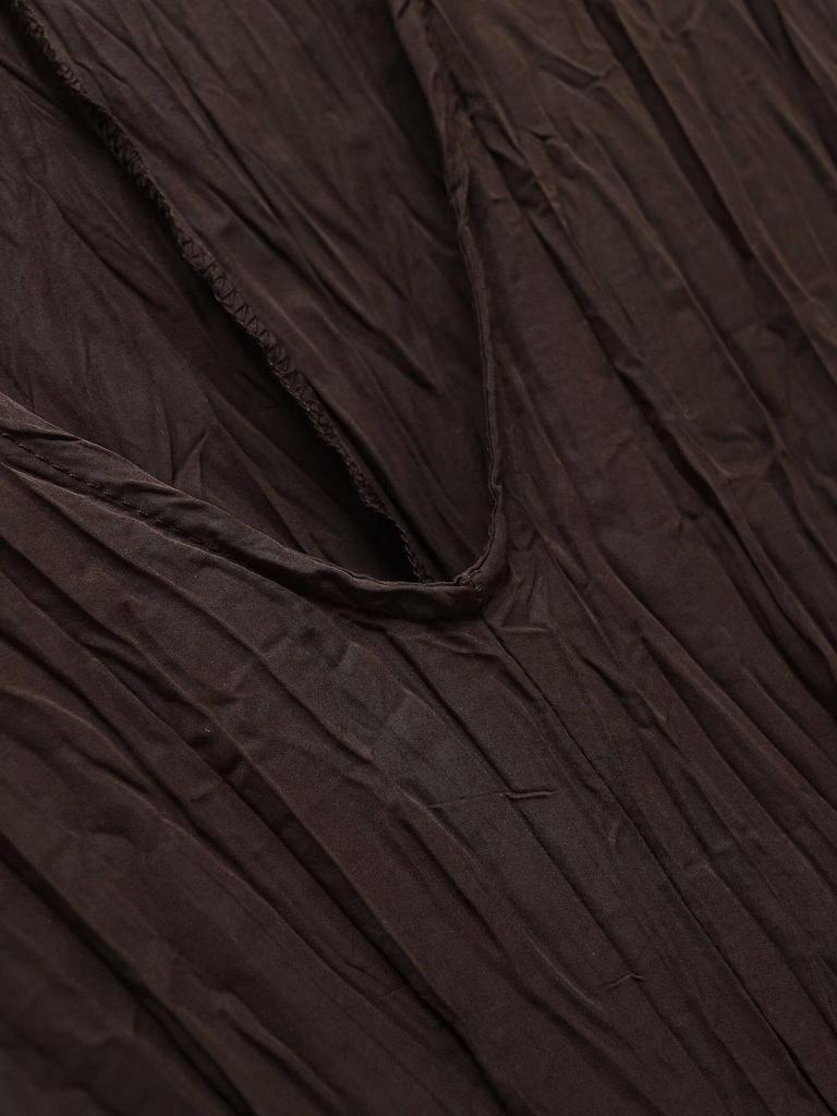 2025 Spring European & American Fashion V-Neck Sleeveless Pleated Long Dress