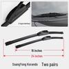 Bone-Free Wiper Blades for SsangYong Korando - Front & Rear Universal Fit