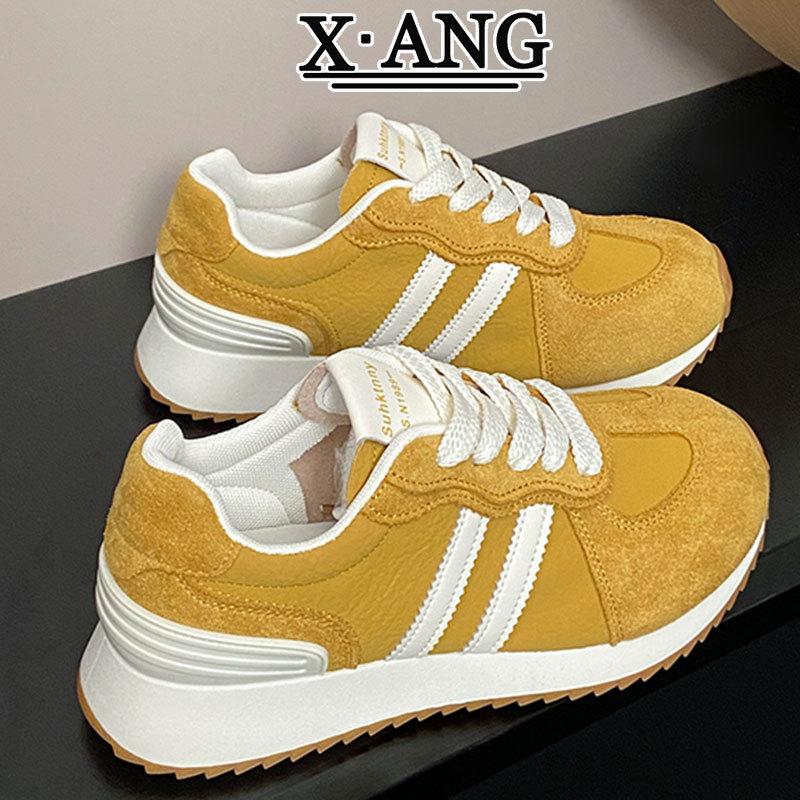 Leather platform children's shoes women's autumn new versatile lightweight casual sports shoes