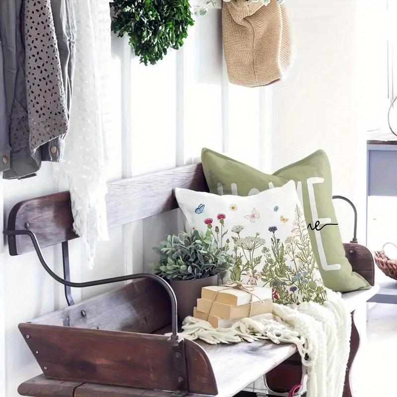 1/4pcs Floral Patterned Home Sweet Love Lives Here Pillowcases Sofa cushion cover home bedroom room decoration