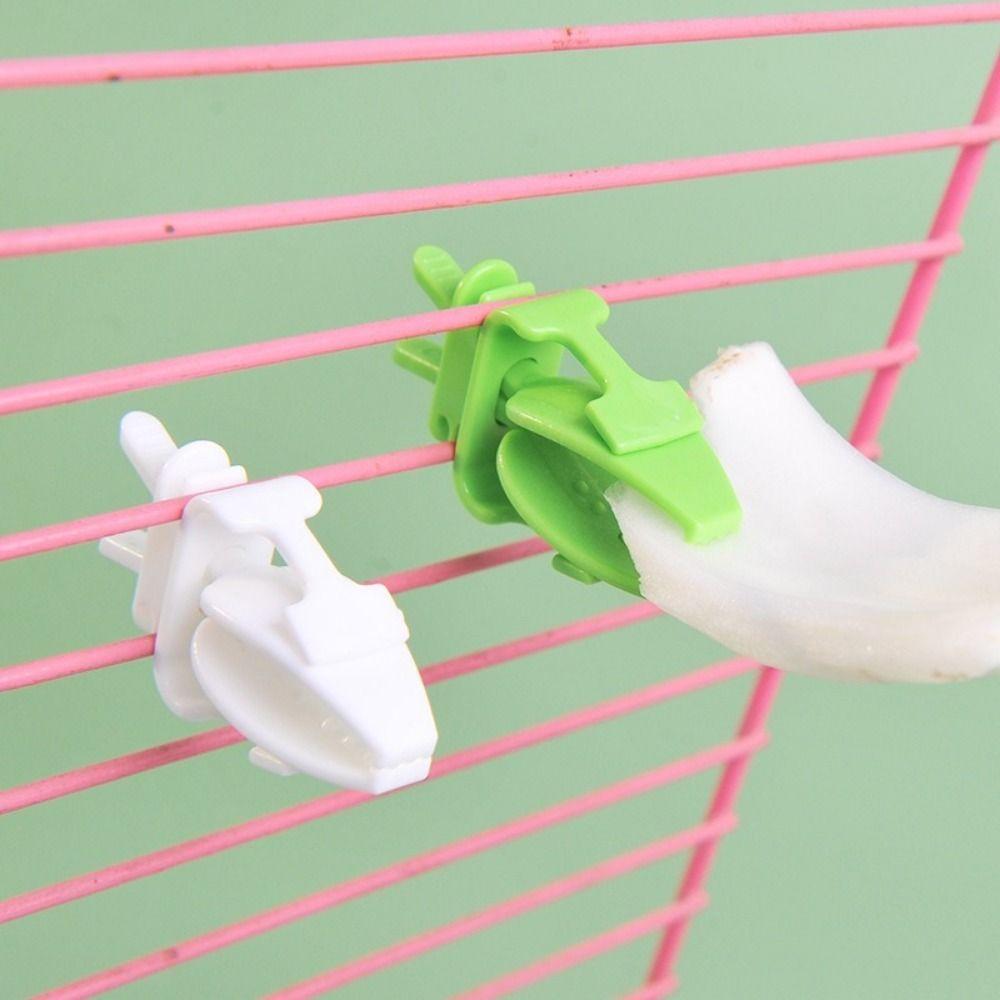 6 Stück Mini-Vogelfutterhalter Kunststoff Papageien Obst-Gemüse-Klemme Sepiaschale Futterspender Große Käfige