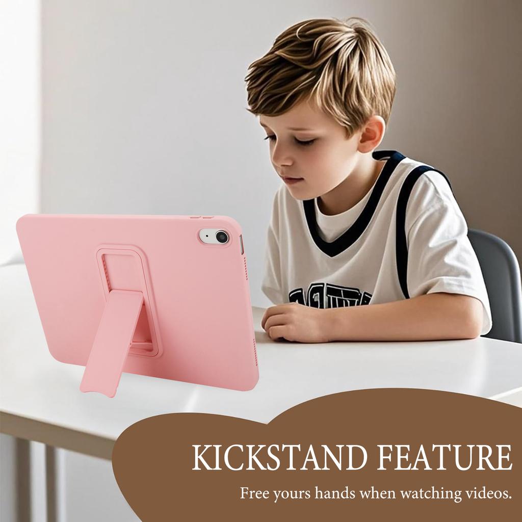 For iPad (2025)/10.9 (2022) Case TPU+PC Skin-Friendly Kickstand Tablet Cover