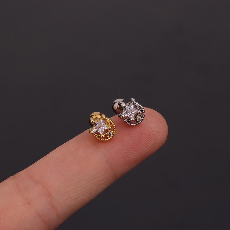 1PC Stainless Steel Tragus Piercing Ear Stud Earring for Women Helix Tragus Studs Earring Trendy Jewelry Boucles