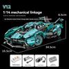 City Supercar Building Blocks Set V12 Racing Vehicle 1:14 Technical DIY Assembly Toy Desktop Model Birthday Gifts Toy 1000PCS
