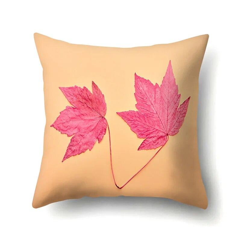 Maple Leaf Pillowcase Car Lumbar Pillow  Cushion Sofa  toon Pattern