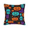 Pillow Case Halloween Pumpkin Striped Geometric Seamless Pattern Comfy  Pillow Cover For Sofa Car Home Decor Funny Pillowcases