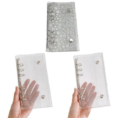 6 Ringe PVC Binderhülle Wasserabweisend 6-fach gelocht Kartenordnerhüllen 6 Löcher Fotokartenalbumhüllen 3,94x7,76 Zoll