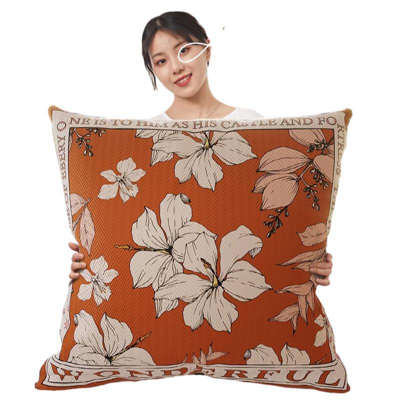 American Retro Sofa Bed Backrest - Large, Super Soft Throw Pillow with High-End Pillowcase (Core Not Included)