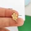 1 Piece Stainless Steel Pendant Charm Heart Rose Shell Star Sun Butterfly Bow Flower Red Gold Custom Necklace