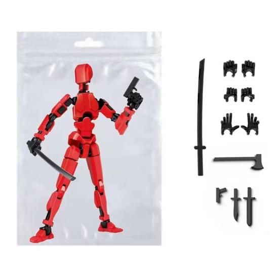 3D-gedrucktes, bewegliches Puppenmodell mit mehreren Gelenken, komplett montierte Actionfigur, Dummy-Roboter, Anime-Figuren, Zappelspielzeug für Jungen, Sammler, Desktop-Dekorationen