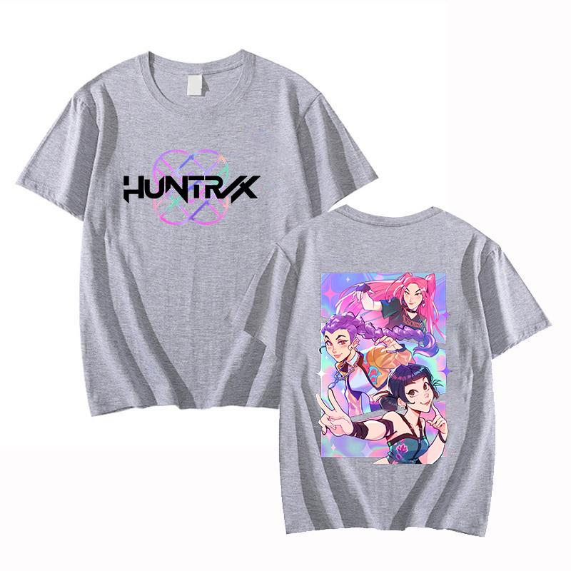 New Women's Fashion Funny Kpop Demon Hunters Graphic Print T Shirt Summer Unisex Loose Casual Plus Size Tee Tops