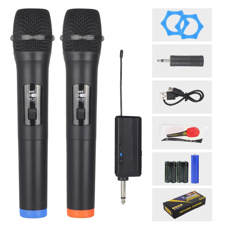 Dual Wireless Handheld Microphone & Trolley Speaker for Live Broadcasts and Home Karaoke