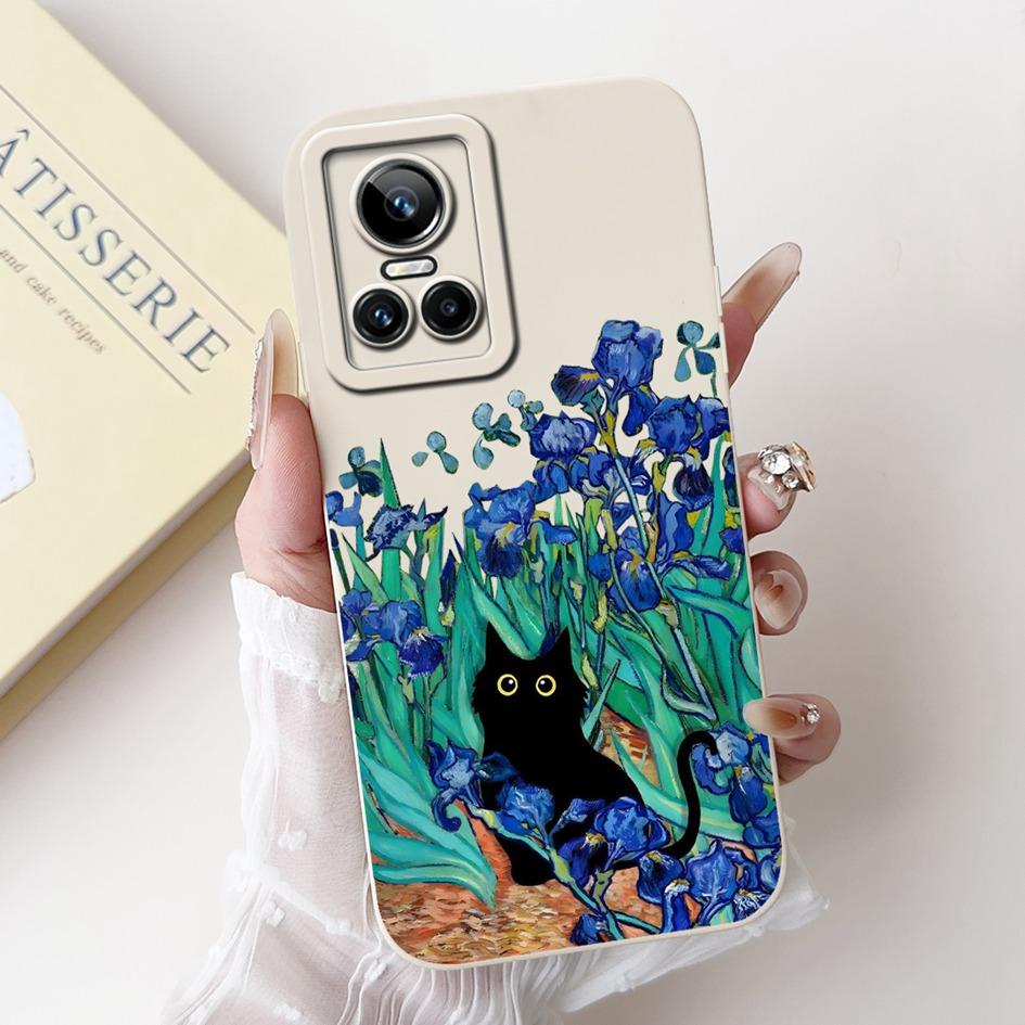 For Realme GT Neo 3 Case RMX3561 RMX3560 Shockproof Cover Fashion Tulip Soft Silicone Matte Phone Cases For Realme GT Neo3 Coque