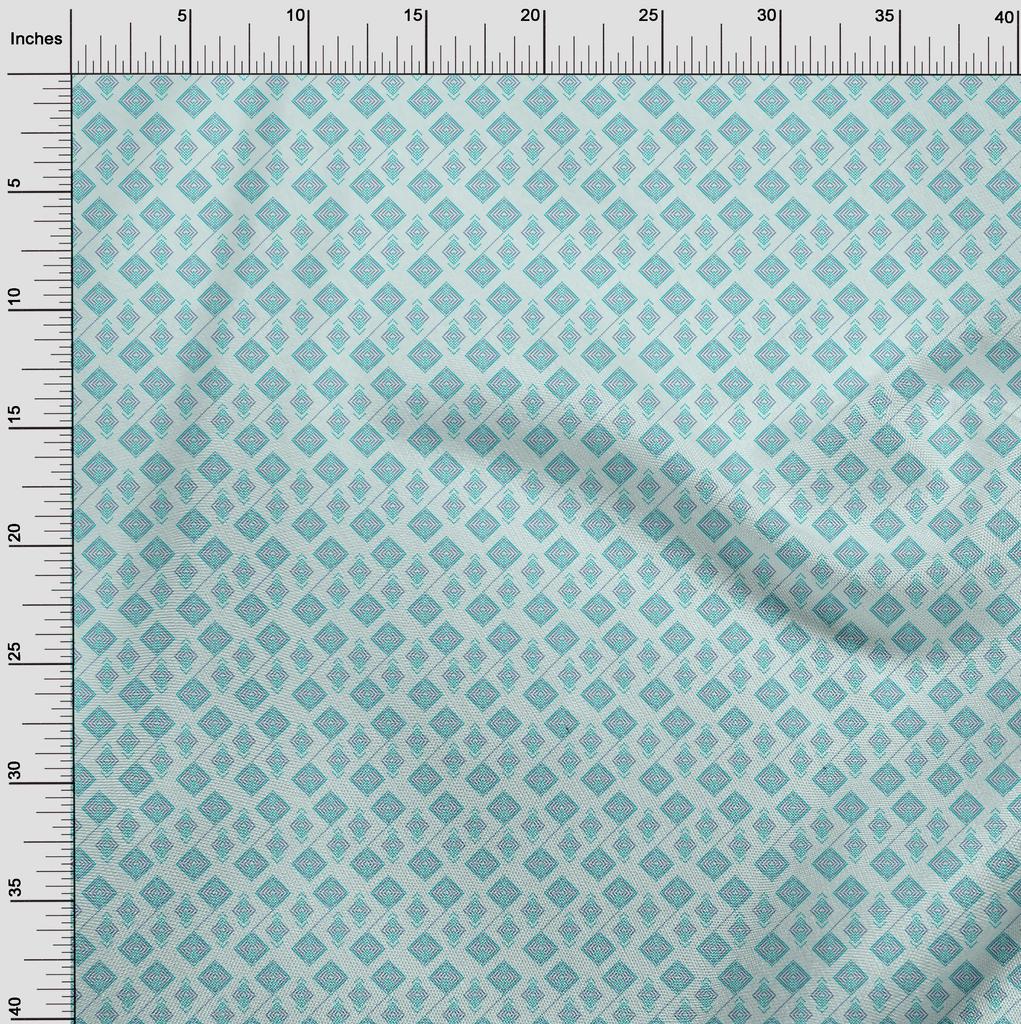 oneOone Bavlněná Flex Fabric Diamond Geometric Print Fabric By The Yard 40 Inch