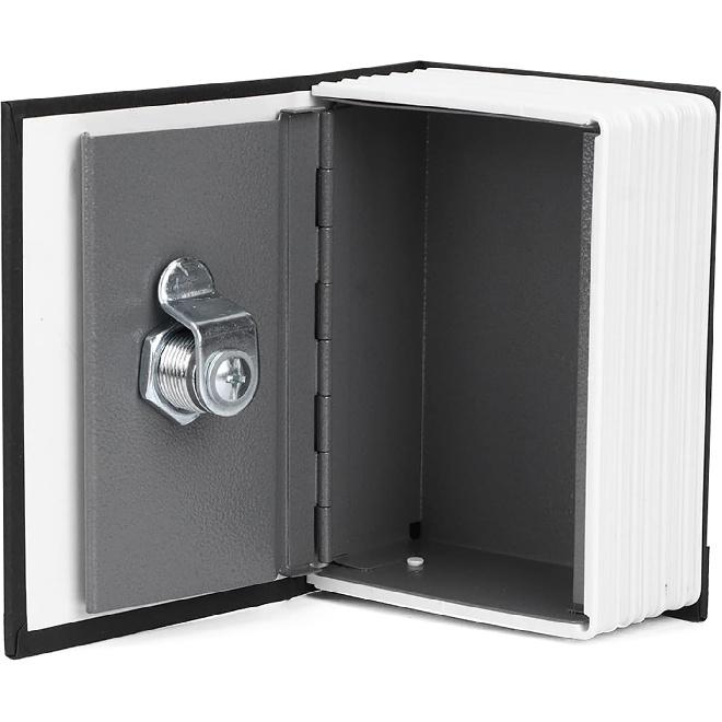 Mini Simulation Book Security Lock, Saving Money Box Storage Box Money Cash Jewelry Security Lock Case with Keys for Home Office