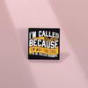 Contemporary Geometric Square Brooch With Letter Design Unique Painted Accent For Fashionable Outfits