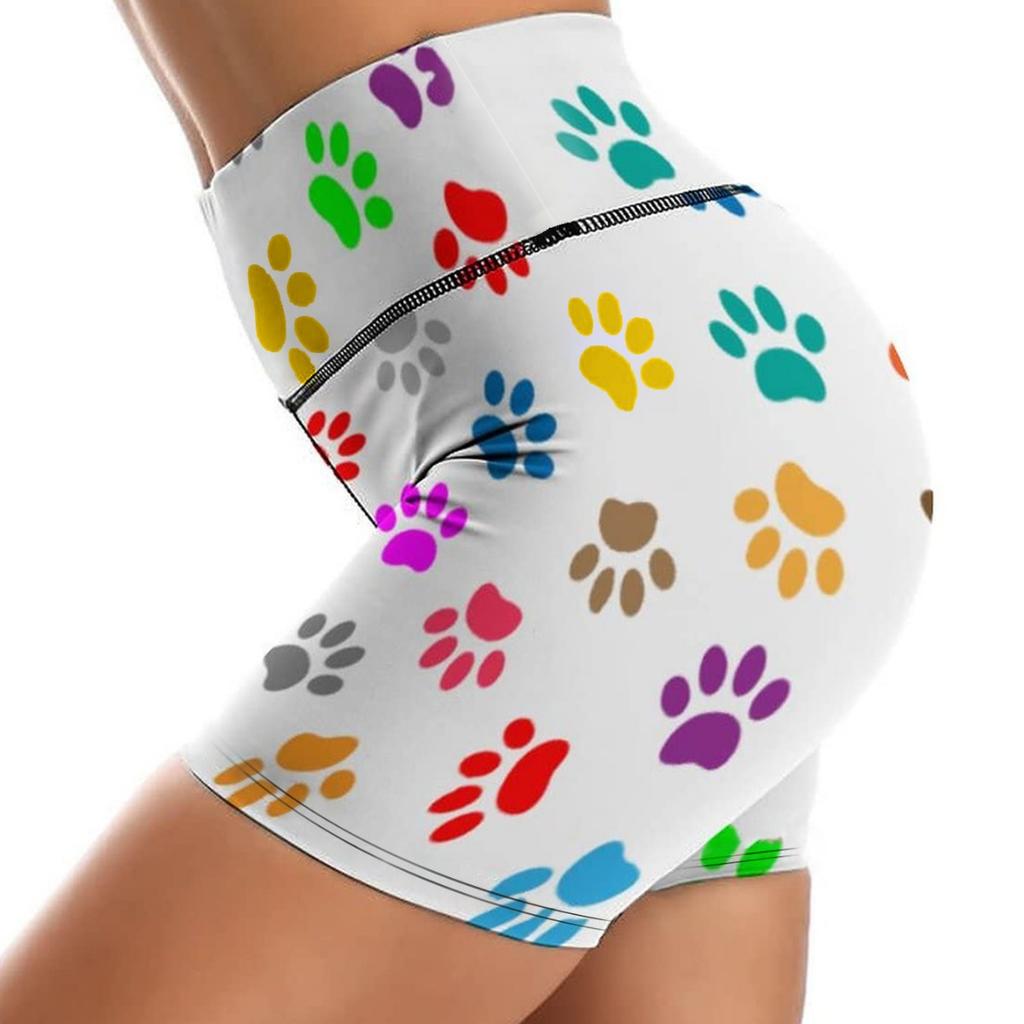 Seksowne damskie obcisłe krótkie spodnie Spodnie do jogi Wzór Nadruk Damskie szorty Modne Casualowe Ubrania Wygodne spodnie rowerowe