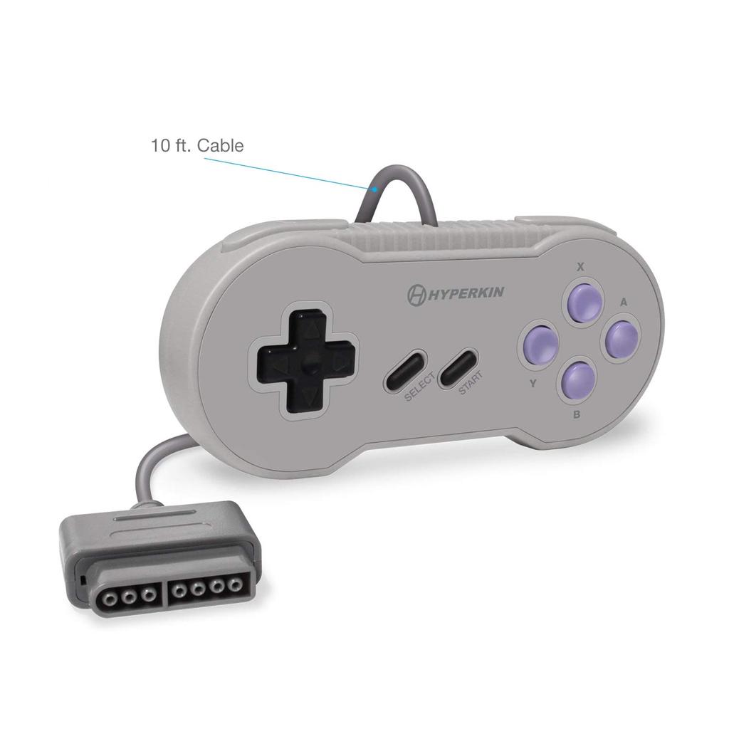 Hyperkin Scout Premium Gray Specially Built Comfortable Retro Controller Controller, SNES®/SFC® Controller, &