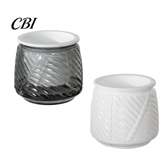 Durable Plastic Planter Self Watering with Wick Rope for Indoor Plants, Double Layer Easy Care Plant Pot Transparent Hydroponic Planter, Decorative