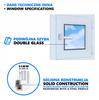 Fereastră PVC STANDARD albă 40x40 cm DREAPTA nouă 400x400 mm deschidere laterală
