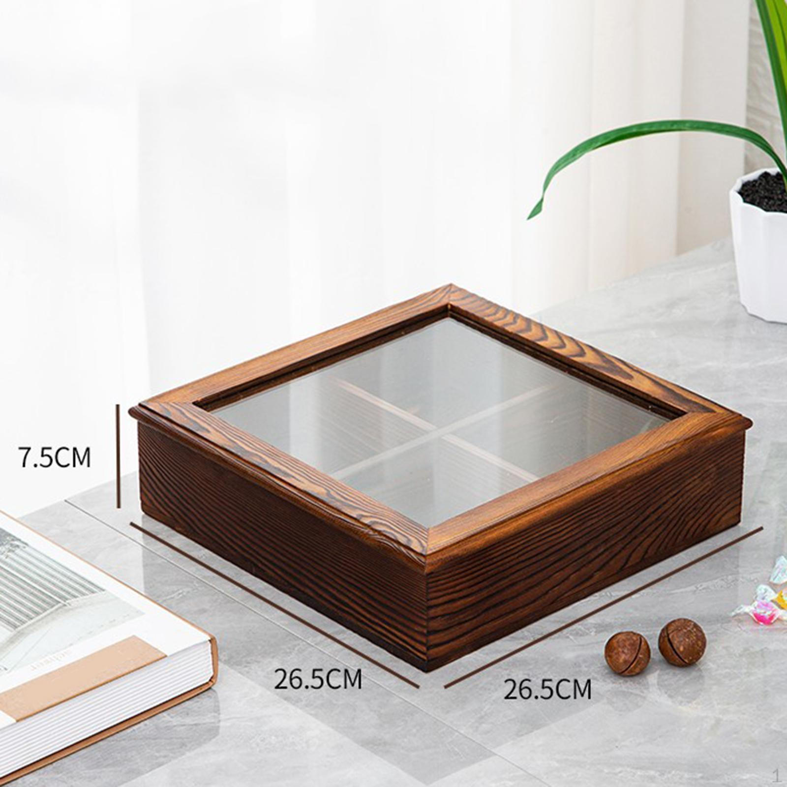 

Подставка для сухофруктов, поднос для закусок, коробка для хранения с крышкой, портативная, практичная, для сервировки на вечеринке Square No Handle