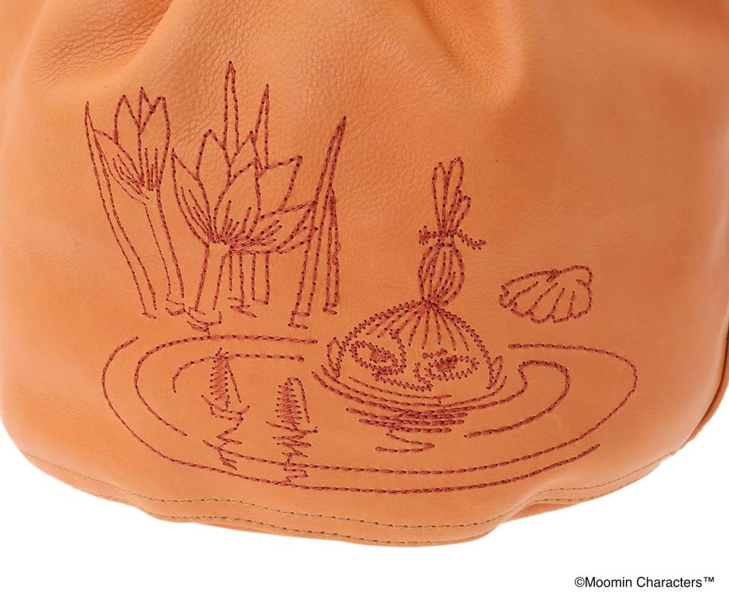 Genten Moomin Sustainable Drawstring Bag Orange "Little My" GE-46138-60