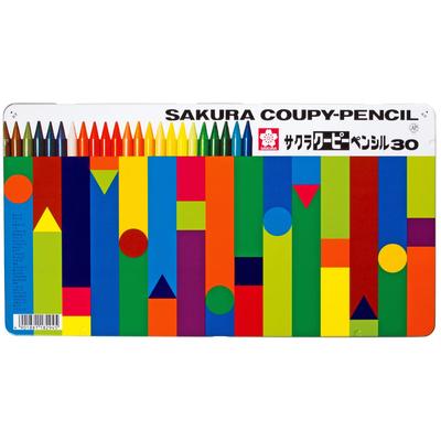 Sakura Colored 30 Tin FY30 Cray-Pas Pencils, Coupy, Colors, Case,