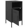 Nightstands 2 Pcs Black 36 X 39 X 68 Cm Steel