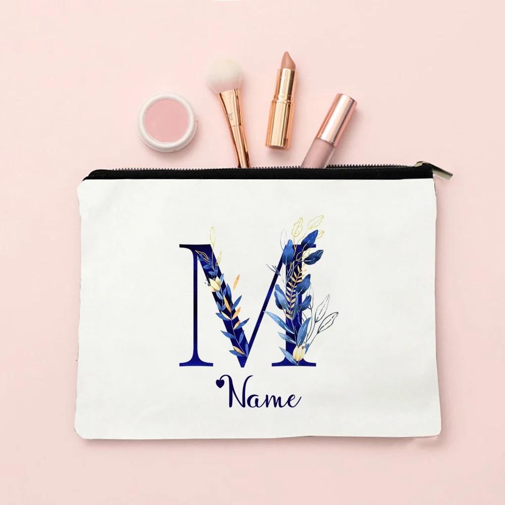 Makeup Bag Personalized Bridesmaid Wedding Makeup Box Gift Female Organizer Travel Toilet Wash Wallet