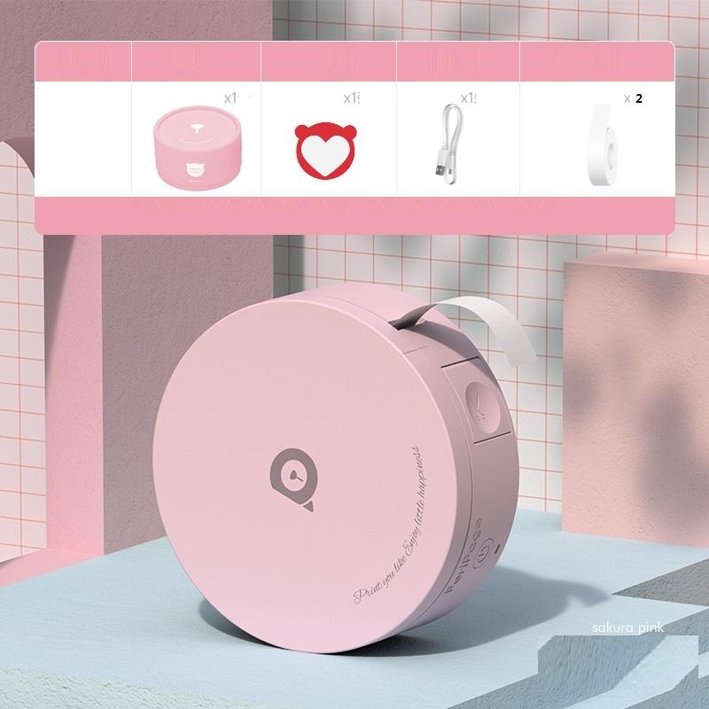 Mini imprimantă termică de etichete fără cerneală Mașină de făcut etichete Bluetooth fără fir pentru imprimarea etichetelor telefonului mobil + 2 role de hârtie