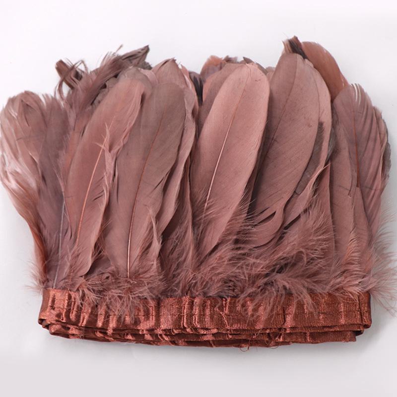 Flowing Fabric Strips & Colored Goose Feather Ribbon for Wedding Dress DIY and Crafting Accessories