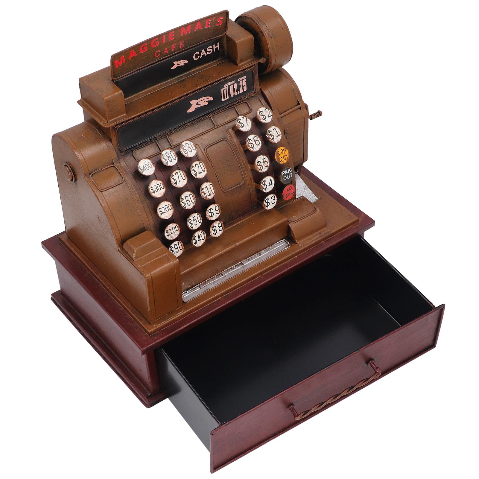 

Vintage Register Iron Art Props Decorative Ornament Stress Relieving Model for Office Home, Size 29 x 20 x 30cm, Material хаки