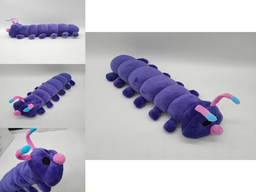 Luxurious 37cm Poppy Playtime Caterpillar Plush Toy Huggy Wuggy Purple Doll