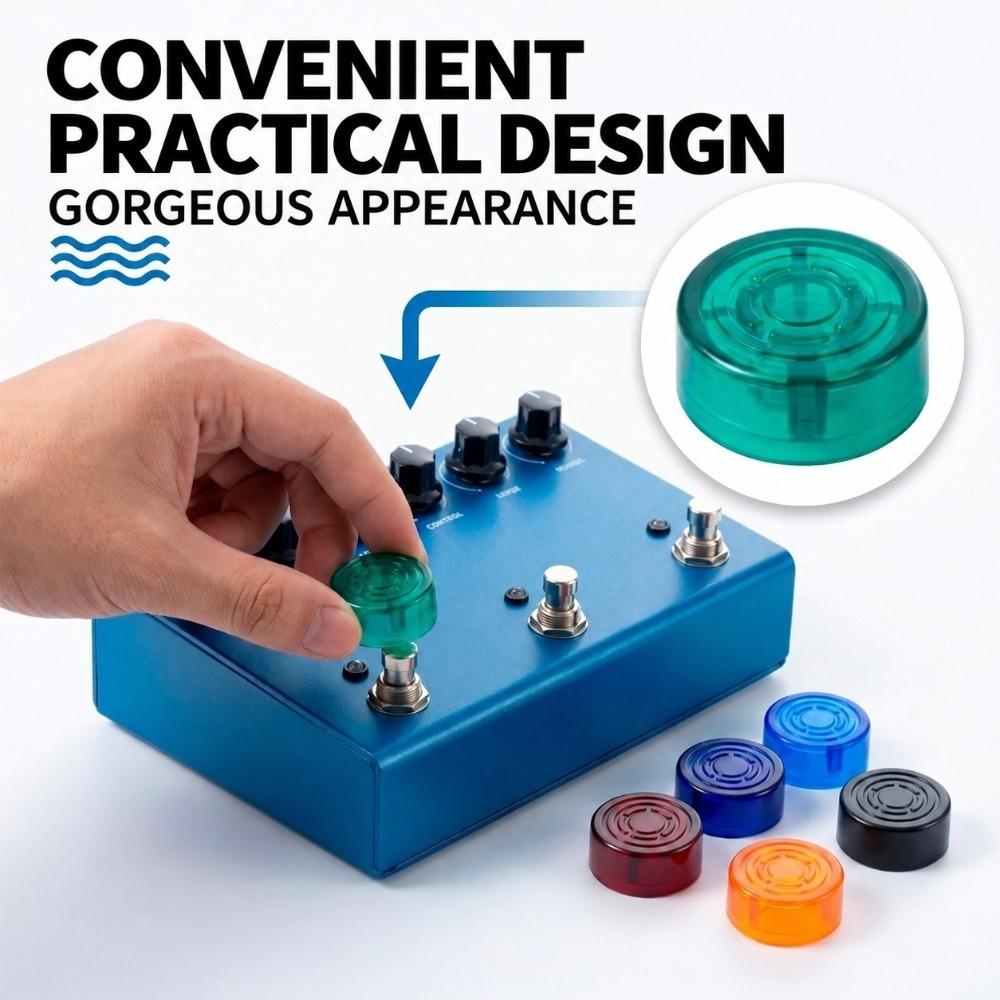 1Pc Multi Color Guitar Effects Pedals Cap Plastic Guitar Pedal Button Caps Electric Guitar