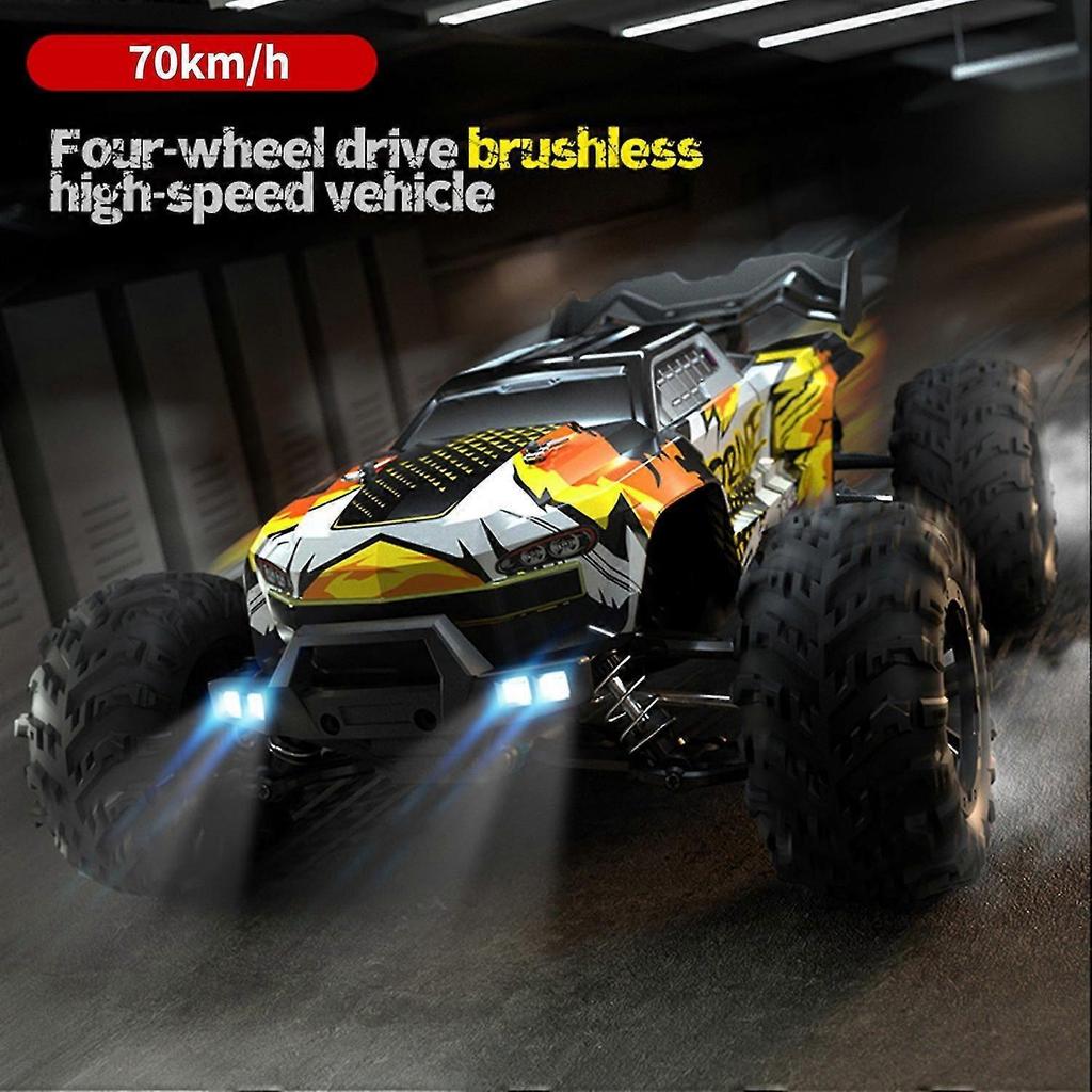 Mașină RC 2.4Ghz 70KM/H Viteză Mare 1/16 Off Road Camioane RC Motor Fără Perii Lumină LED 4WD Vehicul Racing