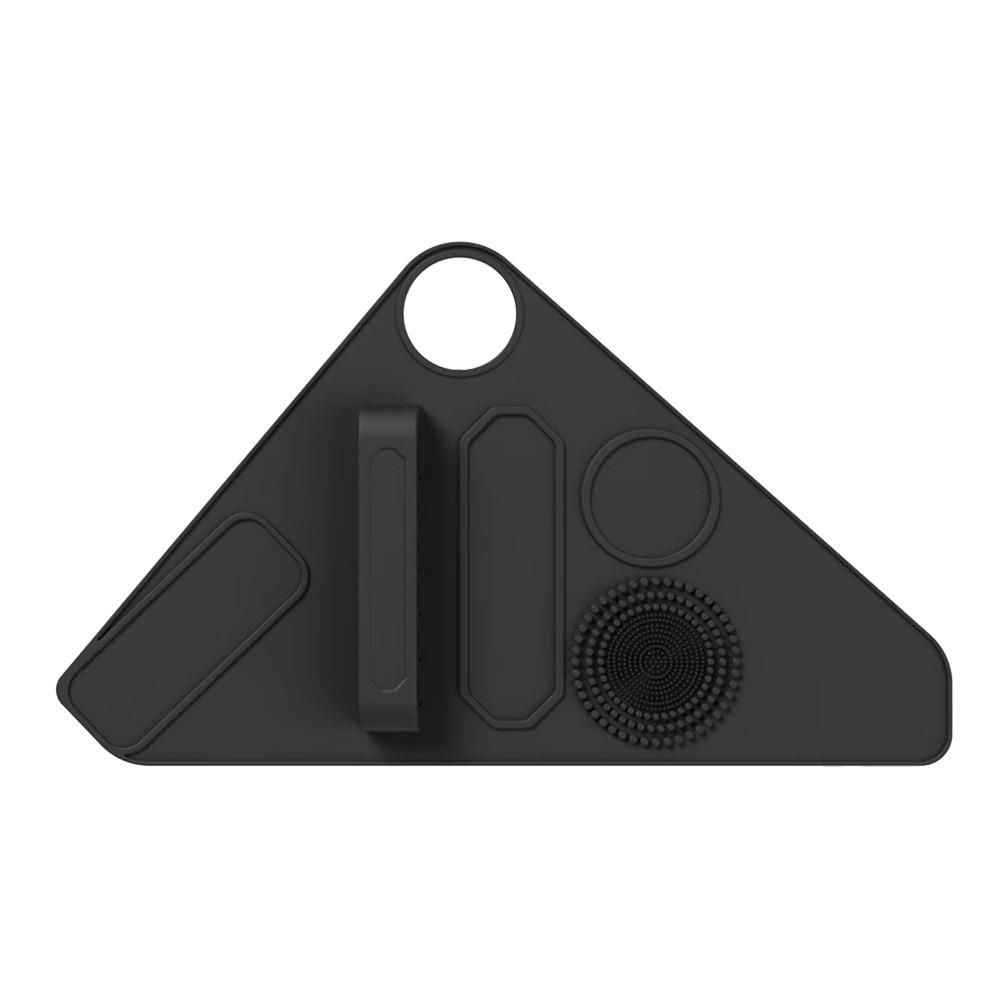 Силиконовый ремешок-помощник для макияжа, удобная посадка, удобная подушечка для очистки кистей, многофункциональный браслет для кистей для макияжа чёрный