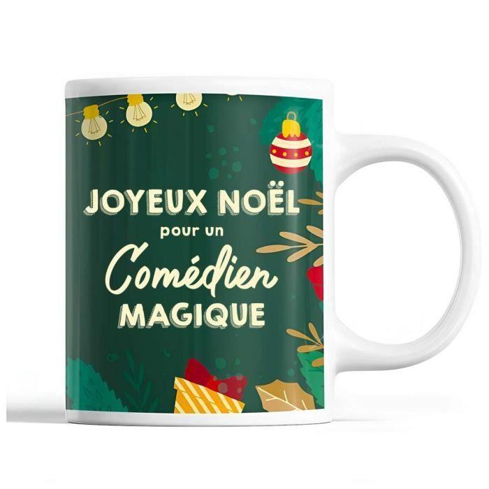 Mug - Noël - Comédien homme - Céramique - Vert - 325 ml