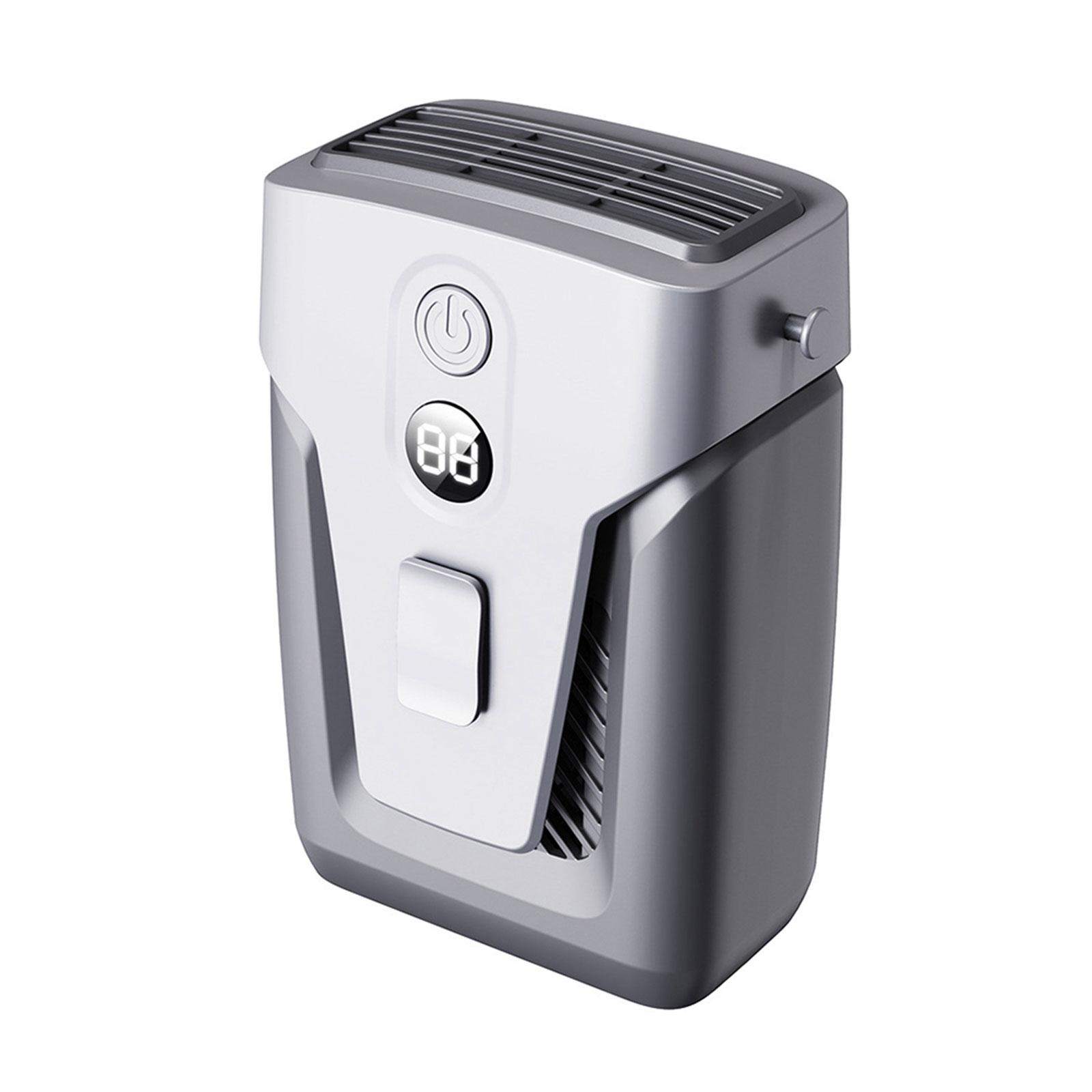 

Портативный поясной вентилятор 12000 мАч, USB-перезаряжаемый кондиционер, бесшумный вентилятор с подвеской на шею, летний мини-вентилятор для улицы темно серый