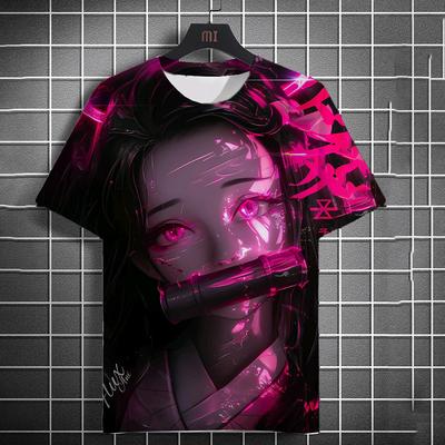 3D Men's Anime Printed Fashion Casual Short Sleeve T-shirt Home Clothes Anime Summer Short Sleeve High Quality T-shirt